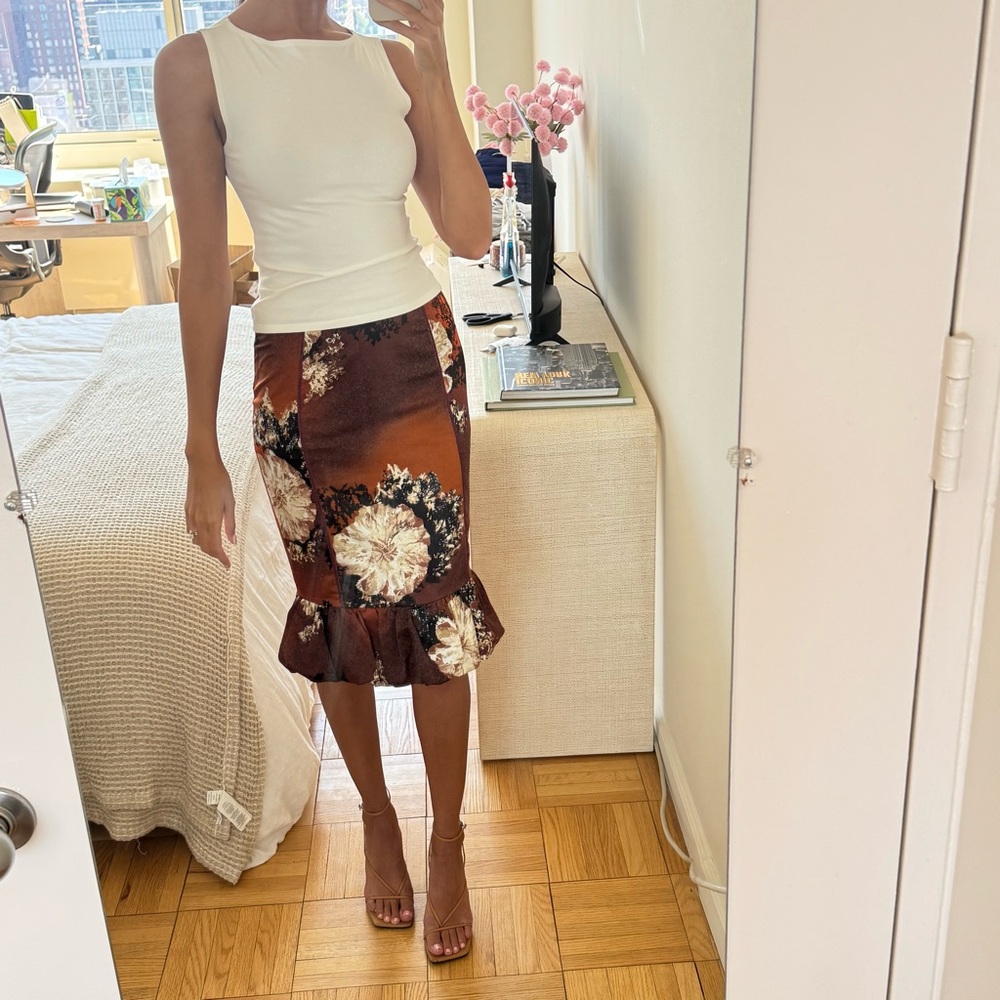 Roberto Cavalli Midi Y2K Peplum Skirt